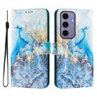 For Samsung Galaxy S24 5G Art Colored Drawing Pattern Leather Phone Case(Ocean marble) - 2