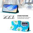 For Samsung Galaxy S24 5G Art Colored Drawing Pattern Leather Phone Case(Blue daisy) - 3