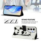 For Samsung Galaxy S24 FE 5G Art Colored Drawing Pattern Leather Phone Case(Panda) - 3