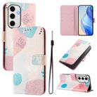 For Samsung Galaxy S24 FE 5G Art Colored Drawing Pattern Leather Phone Case(Graffiti puzzle) - 1