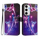 For Samsung Galaxy S24 FE 5G Art Colored Drawing Pattern Leather Phone Case(Fireworks butterfly) - 2
