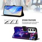 For Samsung Galaxy S24 FE 5G Art Colored Drawing Pattern Leather Phone Case(Fireworks butterfly) - 3