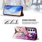 For Samsung Galaxy S24 FE 5G Art Colored Drawing Pattern Leather Phone Case(Butterfly branch) - 3