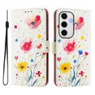 For Samsung Galaxy S24 FE 5G Art Colored Drawing Pattern Leather Phone Case(Flowers and plants) - 2