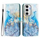 For Samsung Galaxy S24 FE 5G Art Colored Drawing Pattern Leather Phone Case(Ocean marble) - 2