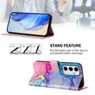 For Samsung Galaxy S24 FE 5G Art Colored Drawing Pattern Leather Phone Case(Colorful marble) - 3