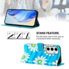 For Samsung Galaxy S24 FE 5G Art Colored Drawing Pattern Leather Phone Case(Blue daisy) - 3