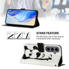 For Samsung Galaxy S24+ 5G Art Colored Drawing Pattern Leather Phone Case(Panda) - 3