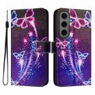 For Samsung Galaxy S24+ 5G Art Colored Drawing Pattern Leather Phone Case(Fireworks butterfly) - 2