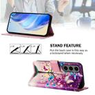 For Samsung Galaxy S24+ 5G Art Colored Drawing Pattern Leather Phone Case(Butterfly branch) - 3