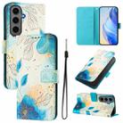 For Samsung Galaxy S24+ 5G Art Colored Drawing Pattern Leather Phone Case(Flowering flowers) - 1