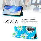 For Samsung Galaxy S24+ 5G Art Colored Drawing Pattern Leather Phone Case(Blue daisy) - 3