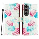 For Samsung Galaxy S24+ 5G Art Colored Drawing Pattern Leather Phone Case(Cake) - 2