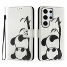 For Samsung Galaxy S24 Ultra 5G Art Colored Drawing Pattern Leather Phone Case(Panda) - 2