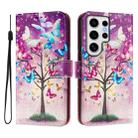 For Samsung Galaxy S24 Ultra 5G Art Colored Drawing Pattern Leather Phone Case(Butterfly branch) - 2