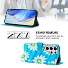 For Samsung Galaxy S24 Ultra 5G Art Colored Drawing Pattern Leather Phone Case(Blue daisy) - 3