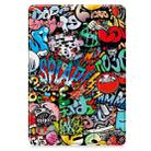 For Xiaomi Pad 7 / 7 Pro Custer Painted 3-Fold Stand Leather Smart Tablet Case(Graffiti) - 2