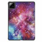 For Xiaomi Pad 7 / 7 Pro Custer Painted 3-Fold Stand Leather Smart Tablet Case(Milky Way) - 3