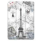 For Xiaomi Pad 7 / 7 Pro Custer Painted 3-Fold Stand Leather Smart Tablet Case(Retro Eiffel Tower) - 2