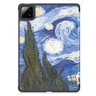 For Xiaomi Pad 7 / 7 Pro Custer Painted 3-Fold Stand Leather Smart Tablet Case(Starry Sky) - 3
