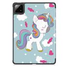 For Xiaomi Pad 7 / 7 Pro Custer Painted 3-Fold Stand Leather Smart Tablet Case(Small Horse) - 3