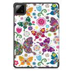 For Xiaomi Pad 7 / 7 Pro Custer Painted 3-Fold Stand Leather Smart Tablet Case(Color Butterfly) - 3