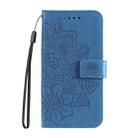 For Tecno Camon 30 4G / 5G Seven-petal Flowers Embossing Leather Phone Case(Blue) - 2