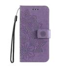 For Tecno Camon 30 Pro Seven-petal Flowers Embossing Leather Phone Case(Light Purple) - 2