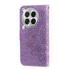 For Tecno Camon 30 Premier Seven-petal Flowers Embossing Leather Phone Case(Light Purple) - 3