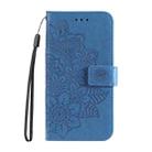 For Tecno Spark 30C Seven-petal Flowers Embossing Leather Phone Case(Blue) - 2