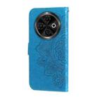 For Tecno Spark 30C Seven-petal Flowers Embossing Leather Phone Case(Blue) - 3