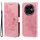 For Tecno Spark 30C Seven-petal Flowers Embossing Leather Phone Case(Rose Gold) - 1