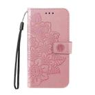 For Tecno Spark 30C Seven-petal Flowers Embossing Leather Phone Case(Rose Gold) - 2