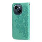 For Tecno Spark Go 1 / Pop 9 / Spark Go 2025 Seven-petal Flowers Embossing Leather Phone Case(Green) - 3