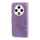 For Tecno Spark 30 4G Seven-petal Flowers Embossing Leather Phone Case(Light Purple) - 3