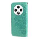 For Tecno Spark 30 4G Seven-petal Flowers Embossing Leather Phone Case(Green) - 3