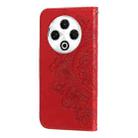 For Tecno Spark 30 4G Seven-petal Flowers Embossing Leather Phone Case(Red) - 3