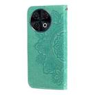 For Tecno Spark 30 Pro 4G Seven-petal Flowers Embossing Leather Phone Case(Green) - 3