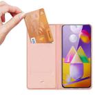 For Samsung Galaxy M31s DUX DUCIS Skin Pro Series Horizontal Flip PU + TPU Leather Case, with Holder & Card Slots(Rose Gold) - 3