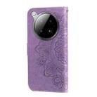 For Infinix Zero 40 4G / 5G Seven-petal Flowers Embossing Leather Phone Case(Light Purple) - 3