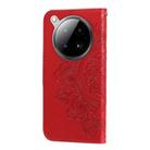 For Infinix Zero 40 4G / 5G Seven-petal Flowers Embossing Leather Phone Case(Red) - 3