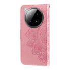 For Infinix Zero 40 4G / 5G Seven-petal Flowers Embossing Leather Phone Case(Rose Gold) - 3