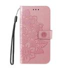 For Infinix Note 40 Pro 4G / 5G / Note 40 Pro+ Seven-petal Flowers Embossing Leather Phone Case(Rose Gold) - 2