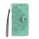 For Infinix Note 40 4G Seven-petal Flowers Embossing Leather Phone Case(Green) - 2