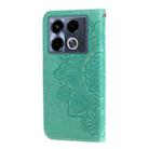 For Infinix Note 40 4G Seven-petal Flowers Embossing Leather Phone Case(Green) - 3