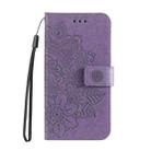 For Infinix Note 40 5G Seven-petal Flowers Embossing Leather Phone Case(Light Purple) - 2