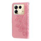 For Infinix Note 40 5G Seven-petal Flowers Embossing Leather Phone Case(Rose Gold) - 3