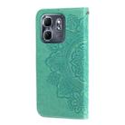 For Infinix Hot 50i / Smart 9 Seven-petal Flowers Embossing Leather Phone Case(Green) - 3