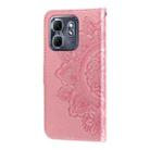 For Infinix Hot 50i / Smart 9 Seven-petal Flowers Embossing Leather Phone Case(Rose Gold) - 3