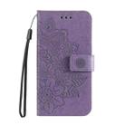 For Infinix Hot 40i Seven-petal Flowers Embossing Leather Phone Case(Light Purple) - 2